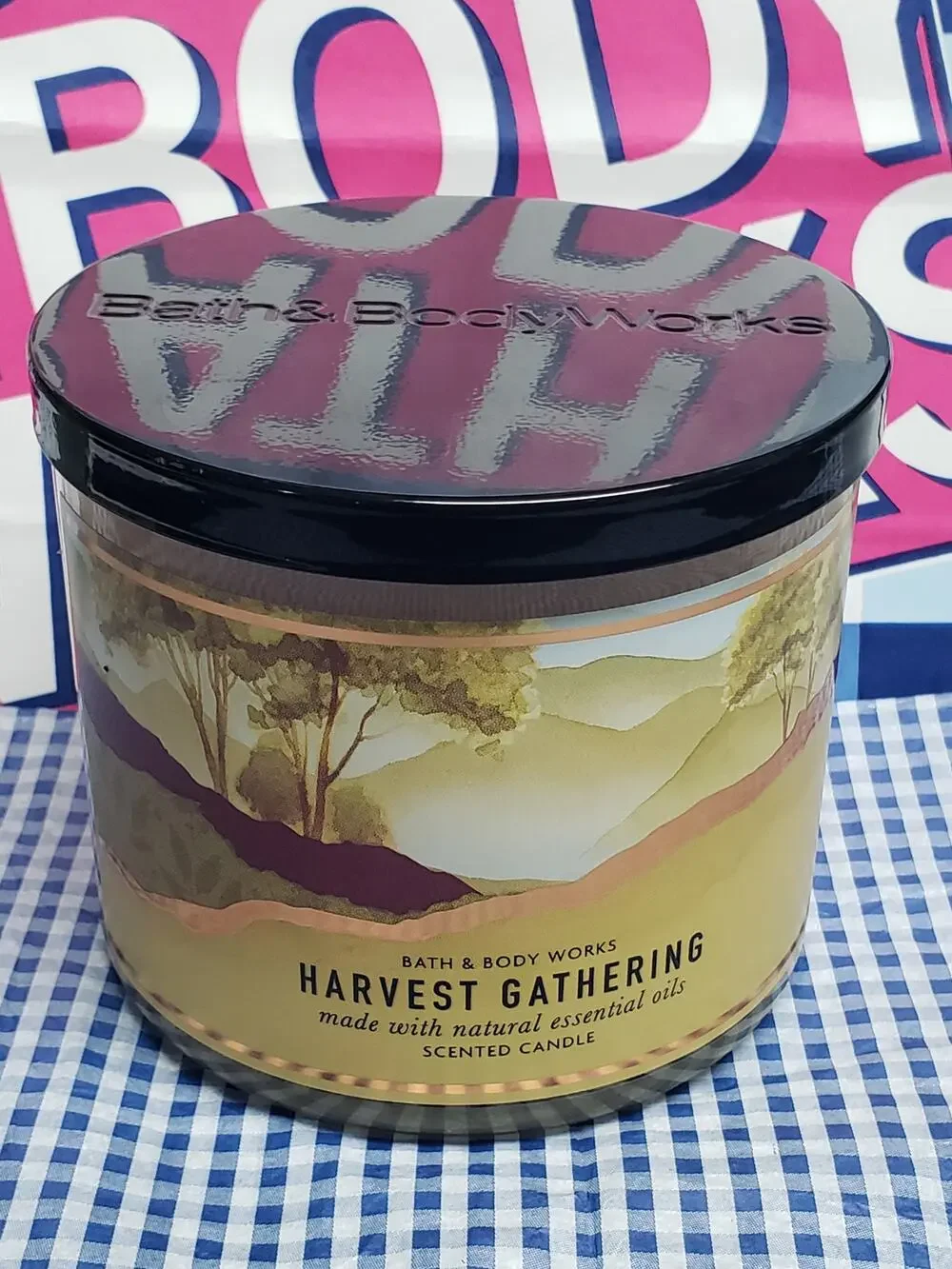 BBW Harvest Gathering Large 3 Wick Candle Home Fragrance Decor
